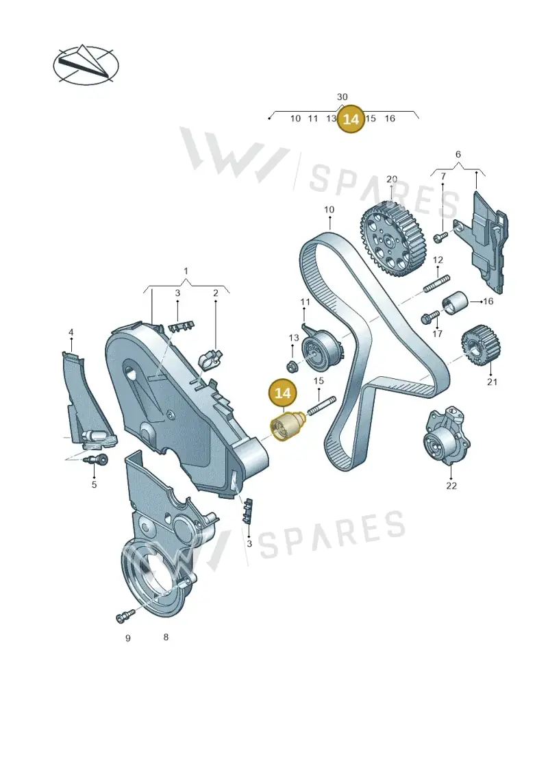 03N109244A — Audi A6 2.0 (2018-) diagram 849109081, position 14