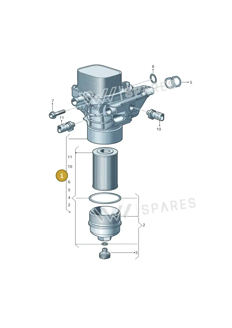 03N115389K — Audi Q3 quattro (2018-2019) diagram 803115800, position 1