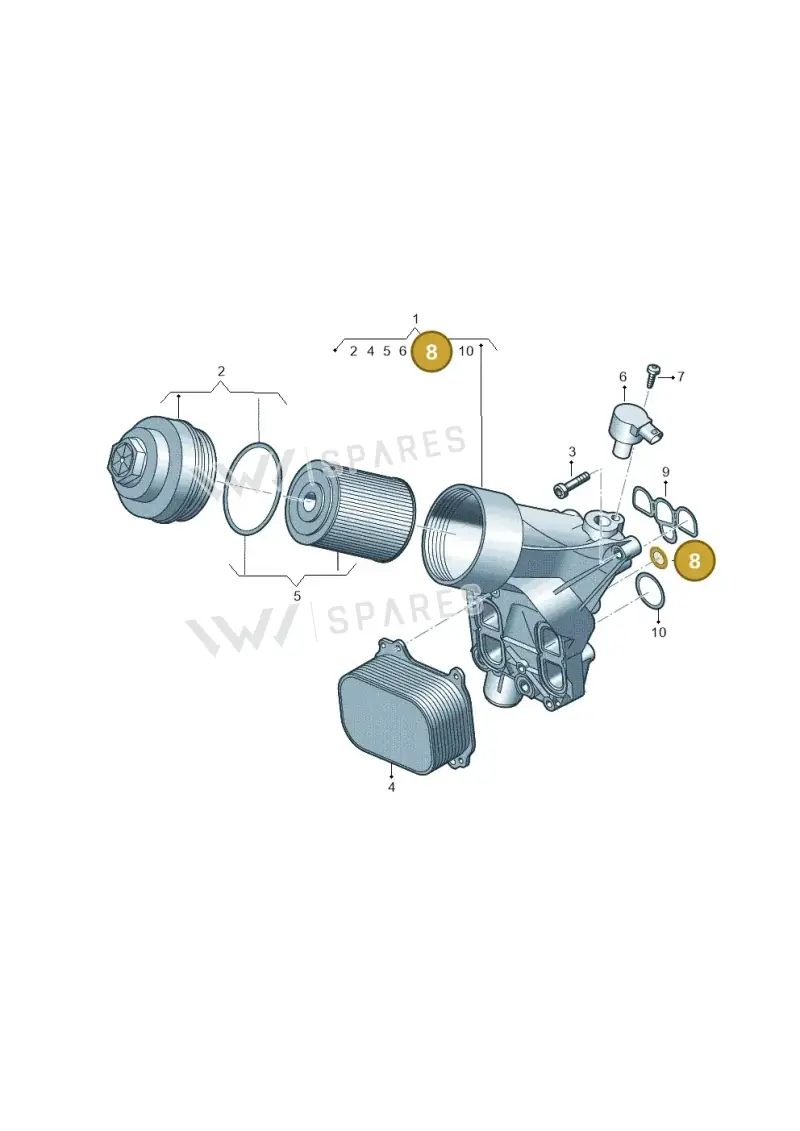 03N115441A — Audi A6 2.0 (2018-) diagram 430115053, position 8