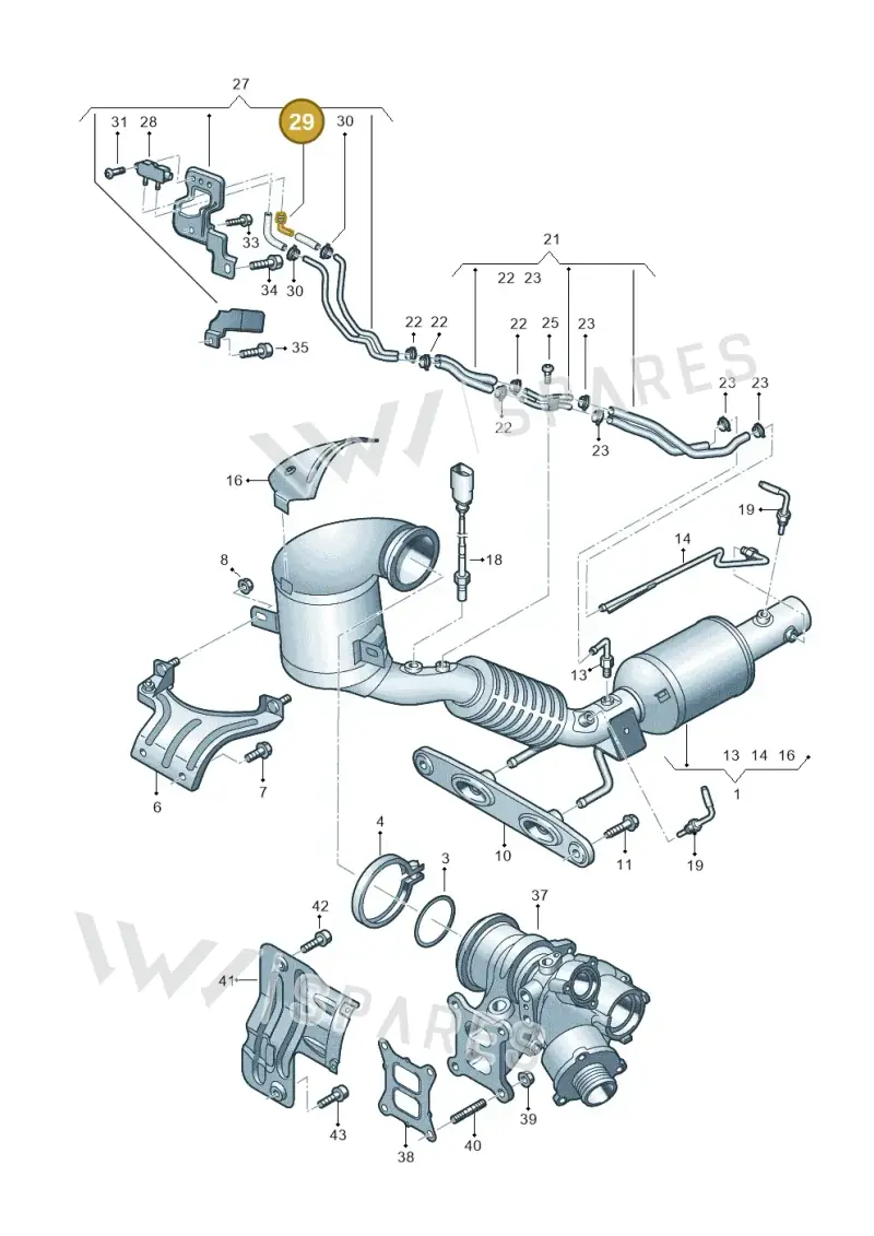 03N131823A — Audi A1 sportback 1.0 (2018-) diagram 592253350, position 29