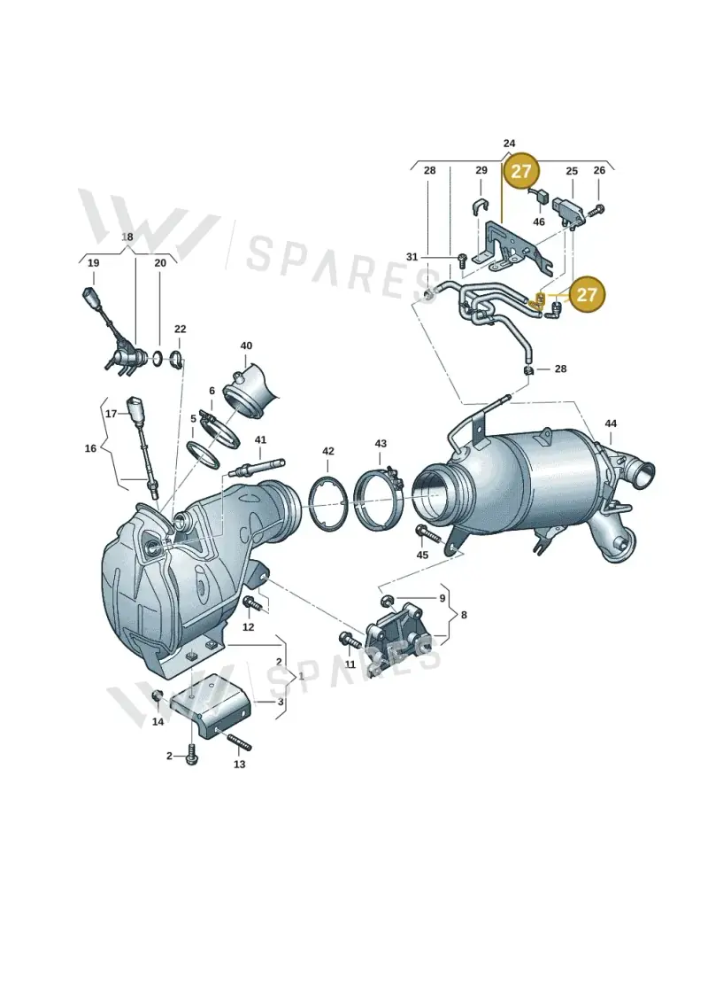 03N131823A — Audi A5 Limo 2.0 (2024-) diagram 8wk253230, position 27