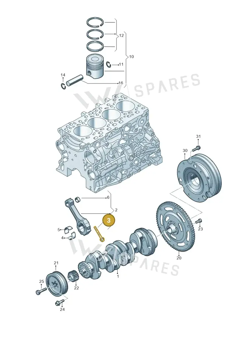 045105425 — Audi A5 Limo 2.0 (2024-) diagram 4pa105500, position 3