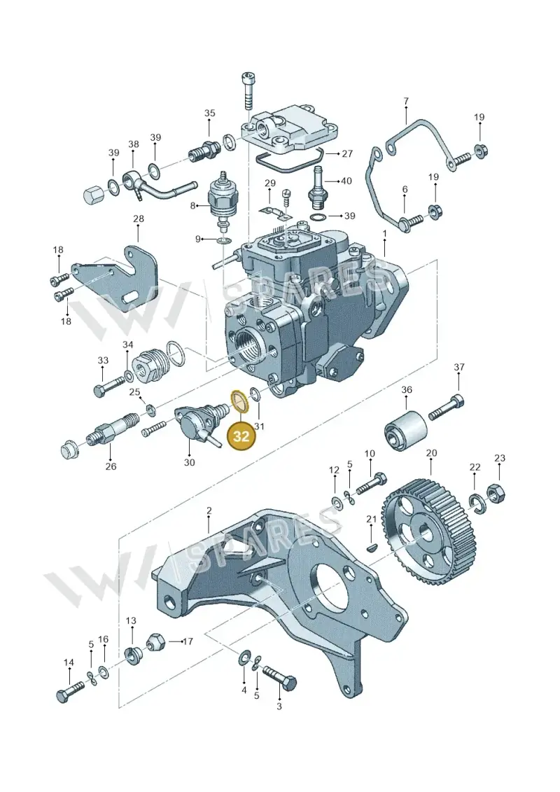 046130684A — Audi A4/Avant (1999-2001) diagram 121130200, position 32