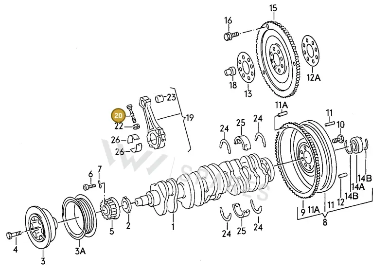 048105425 — Audi Coupe quattro/3   96 (1995-1995) diagram 119105200, position 20