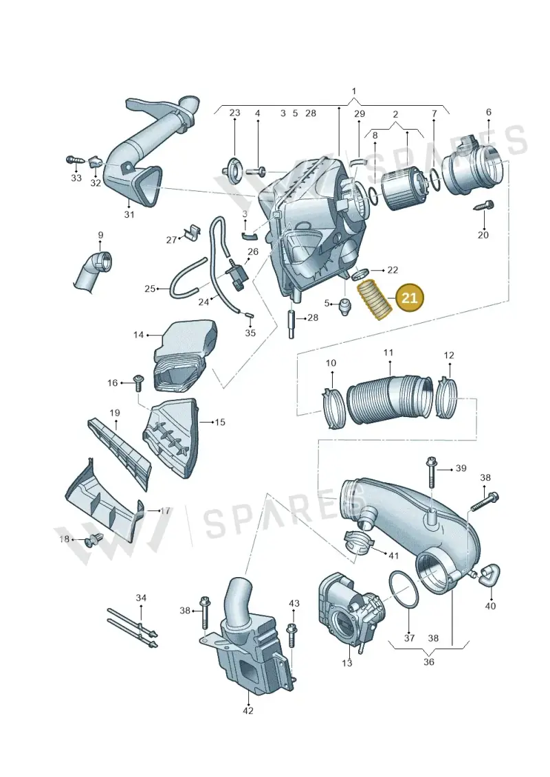 049129627AE — Audi A6/S6/Avant/qu.   05> (2004-) diagram 448133600, position 21