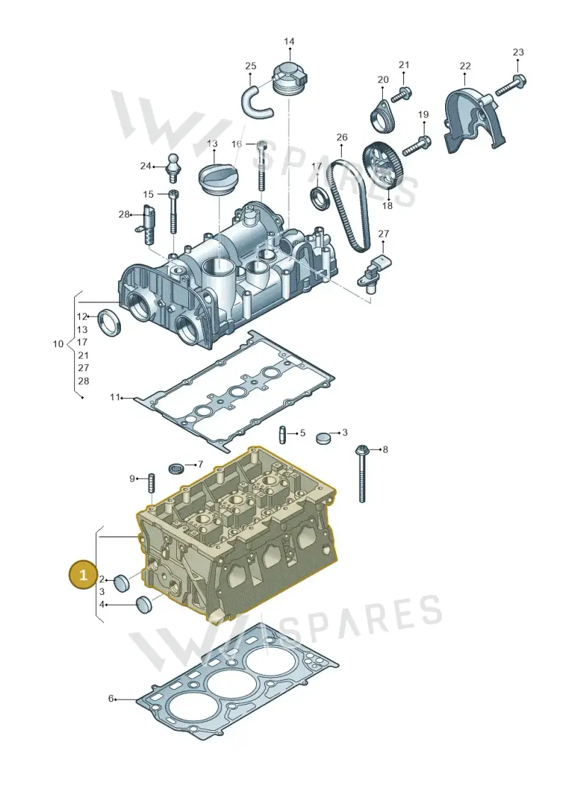 04C103064C — Audi A3 Sportback (2016-2020) diagram 723103500, position 1