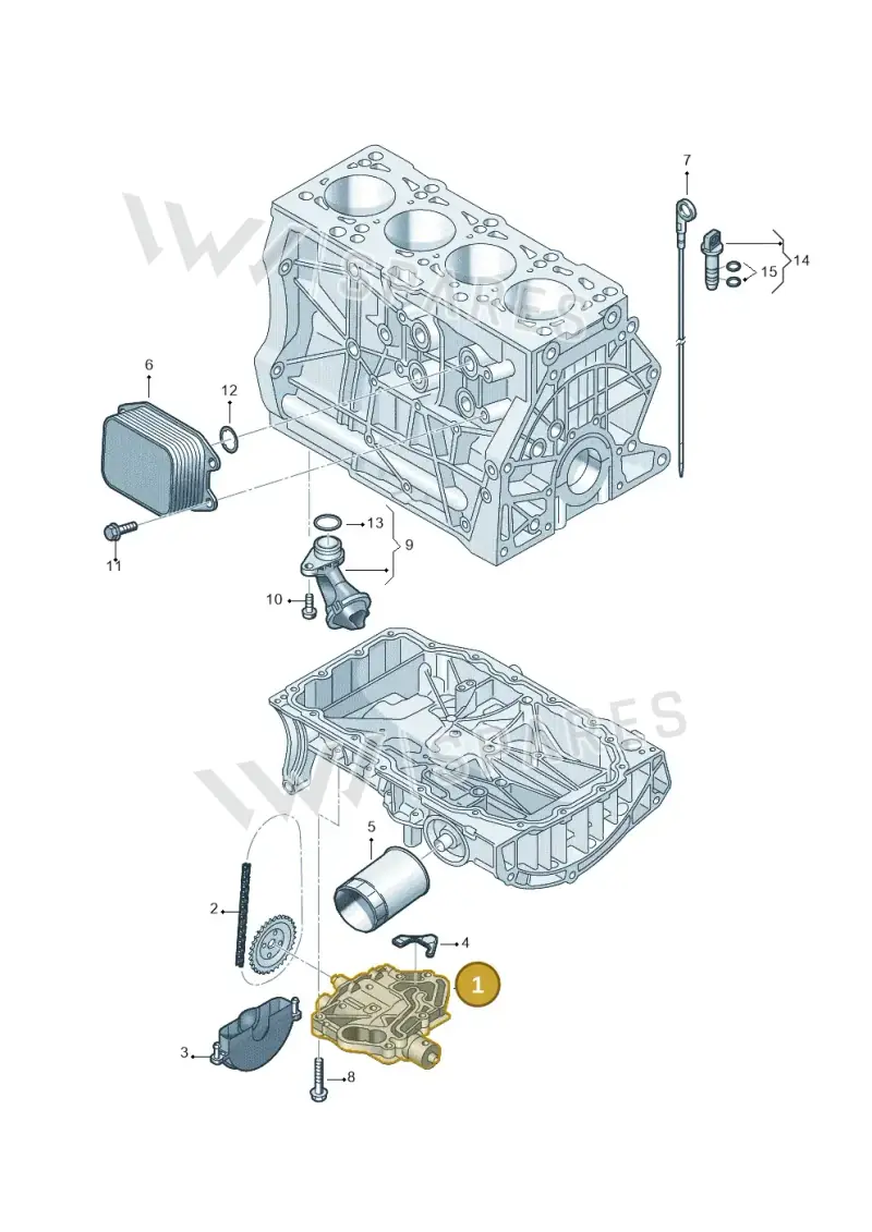 04E115103M — Audi Q3 quattro (2018-2019) diagram 708115120, position 1