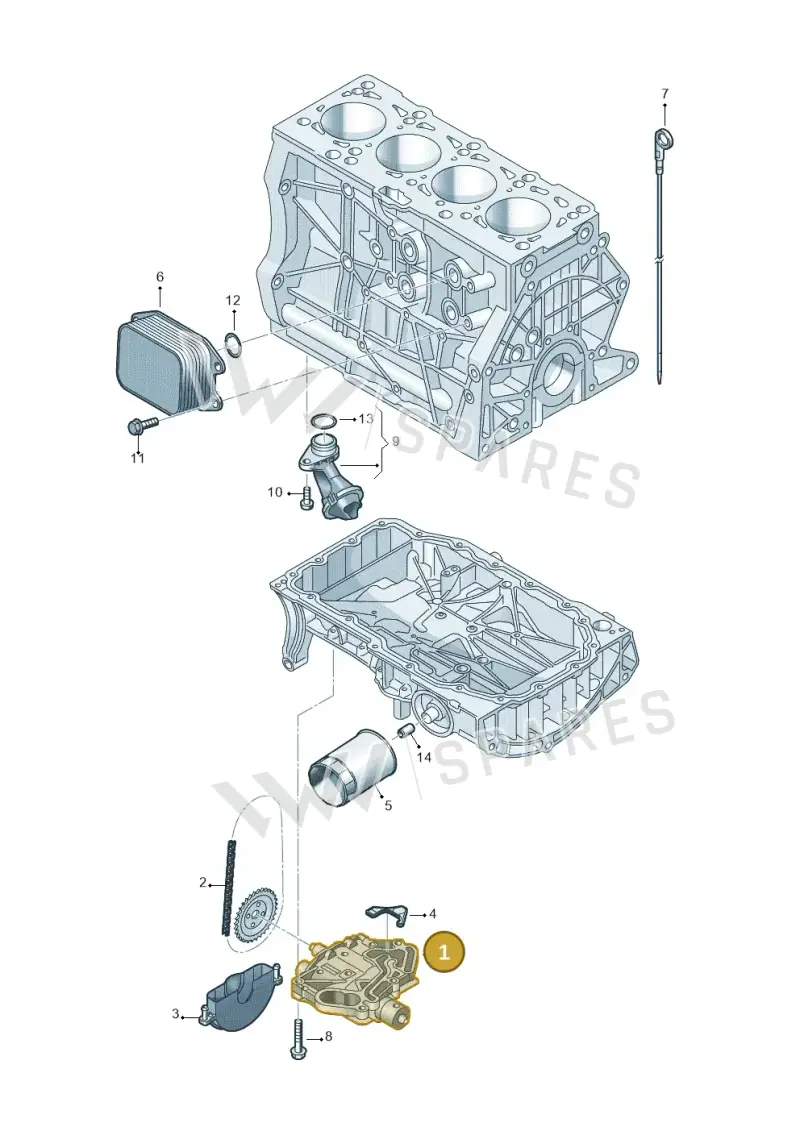 04E115103M — Audi A3 Sportback (2019-2021) diagram 746115030, position 1