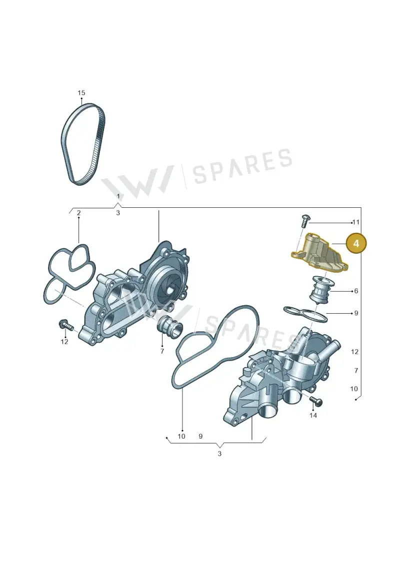 04E121121A — Audi A3 Cab. 1.4 (2013-2016) diagram 747121070, position 4