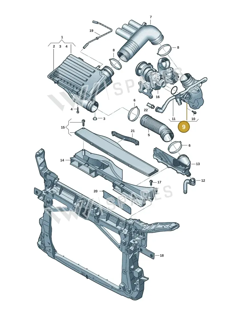 04E129654BF — Audi A3 Sportback (2019-2021) diagram 596133515, position 9
