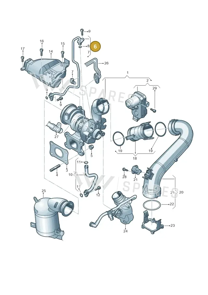 04E145140AS — Audi A3 Sportback (2019-2021) diagram 596145410, position 6