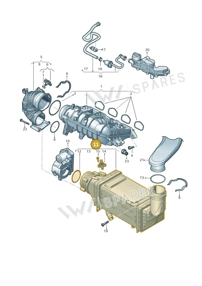 04E145785M — Audi A3 Sportback (2019-2021) diagram 596133570, position 11