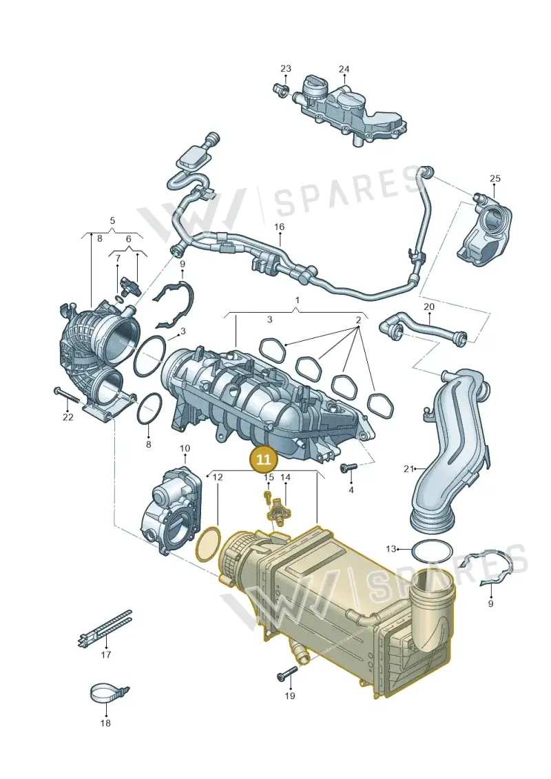 04E145785M — Audi A3 Sportback (2019-2021) diagram 597133033, position 11