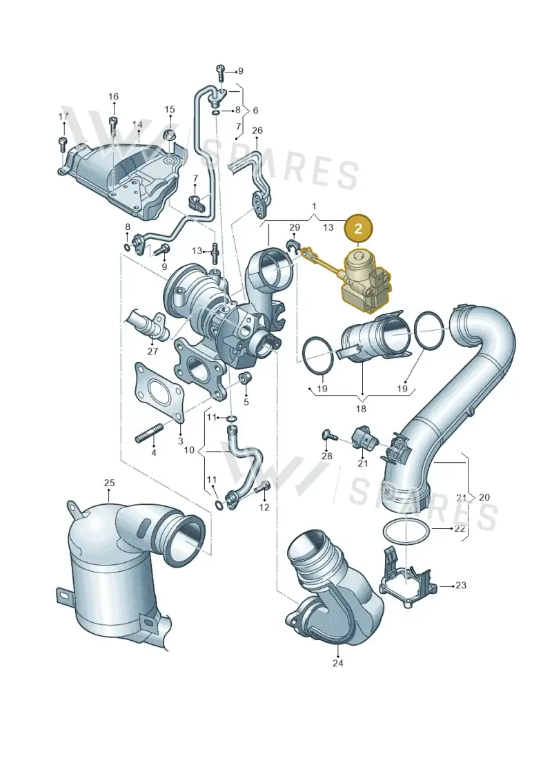 04E198725F — Audi A3 Sportback (2012-2016) diagram 884145210, position 2