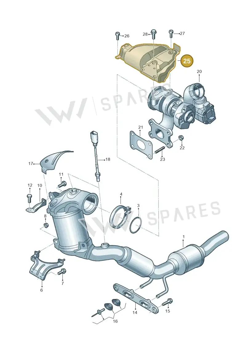 04E253041F — Audi Q3 quattro (2018-2019) diagram 597253310, position 25