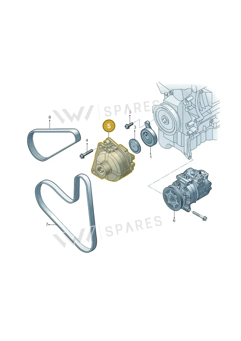 04E903015G — Audi Q2 1.4 (2018-) diagram 723903200, position 5