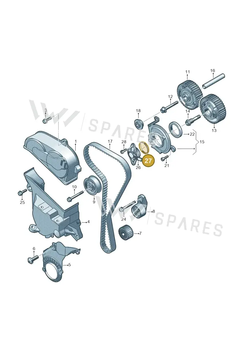 04E906145 — Audi A3 Sportback (2019-2021) diagram 813109051, position 27