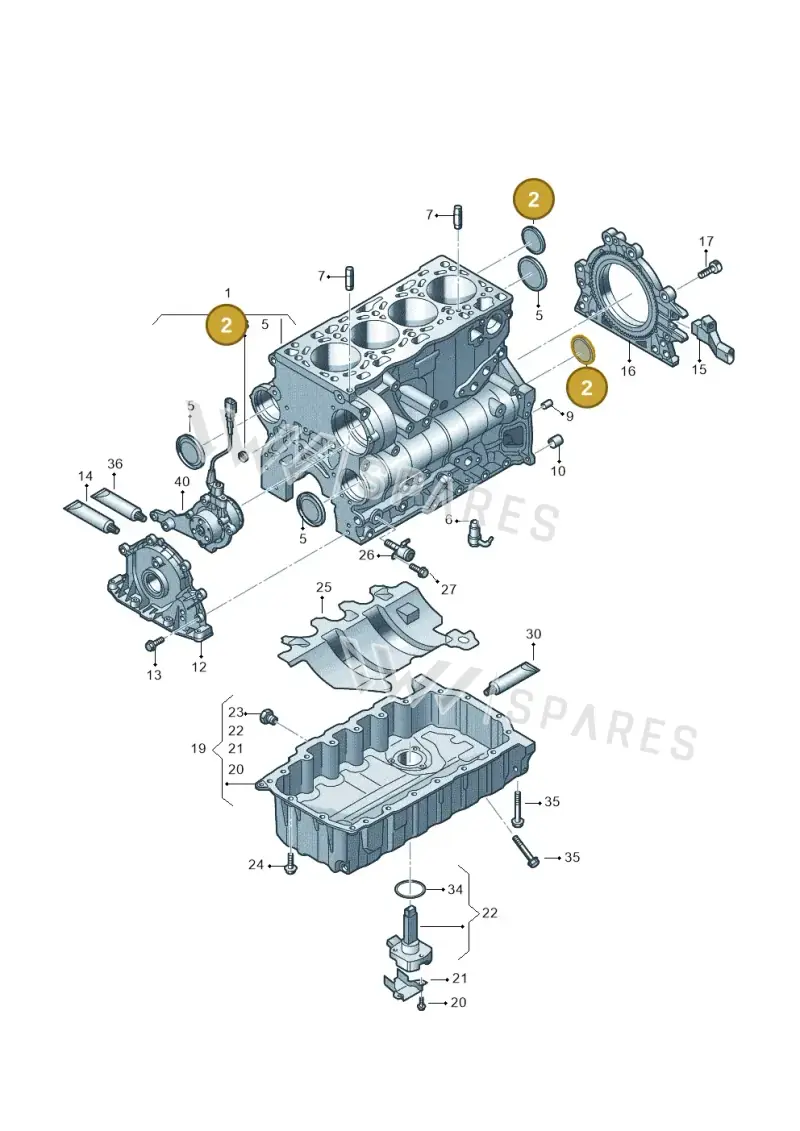 04L103113 — Audi A6 2.0 (2018-) diagram 430103530, position 2