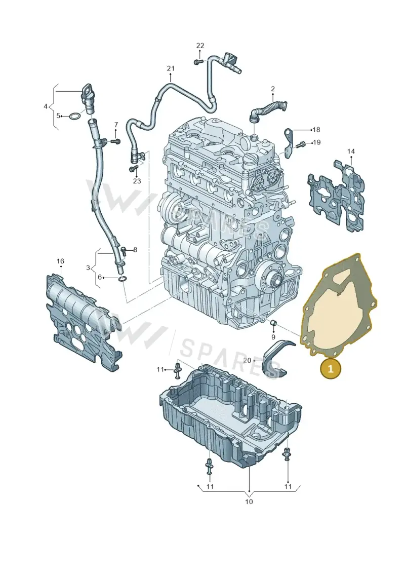 04L103647A — Audi A6 2.0 (2018-) diagram 430100900, position 1