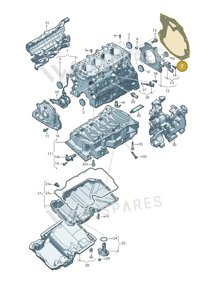 04L103647A — Audi A5 Limo 2.0 (2024-) diagram 8wh103550, position 7