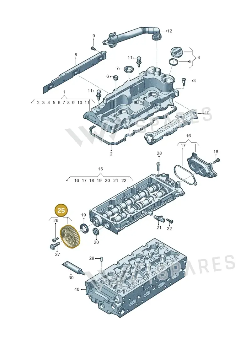 04L109105 — Audi A5 Limo 2.0 (2024-) diagram fys103700, position 25