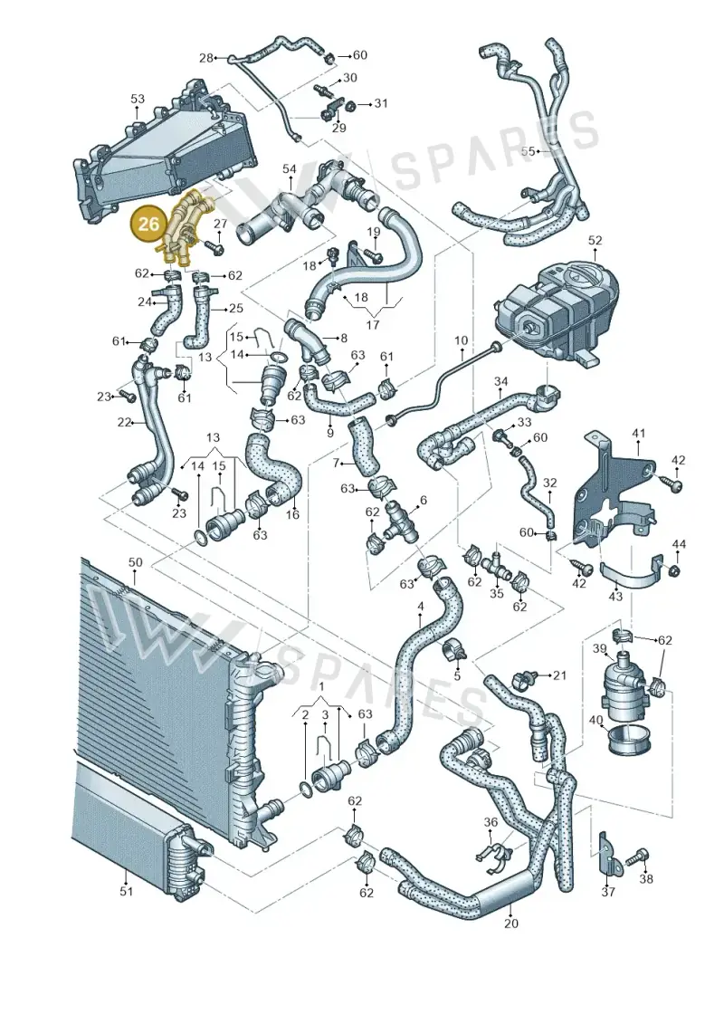 04L122157AC — Audi A6 qu. 3.0 tdi (2014-2018) diagram 717121180, position 26