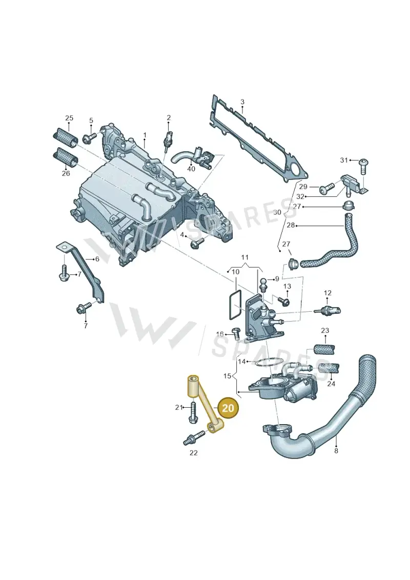 04L129723A — Audi A6 2.0 (2018-) diagram 430129550, position 20