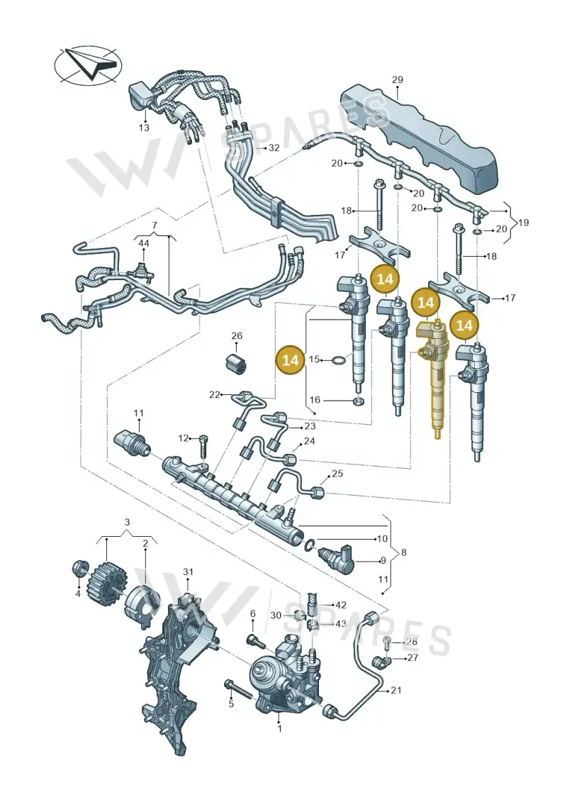 04L130277AB — Audi Q5 (2016-2020) diagram 848130650, position 14