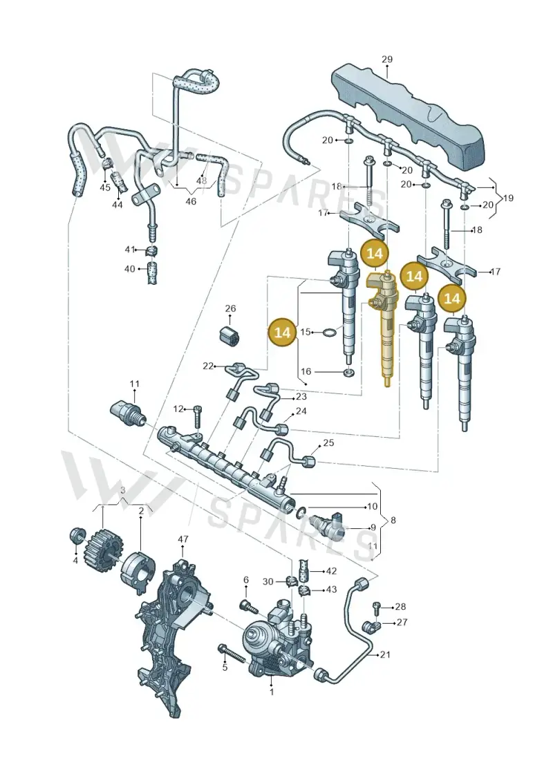 04L130277BC — Audi A3 Sportback (2016-2020) diagram 745130400, position 14