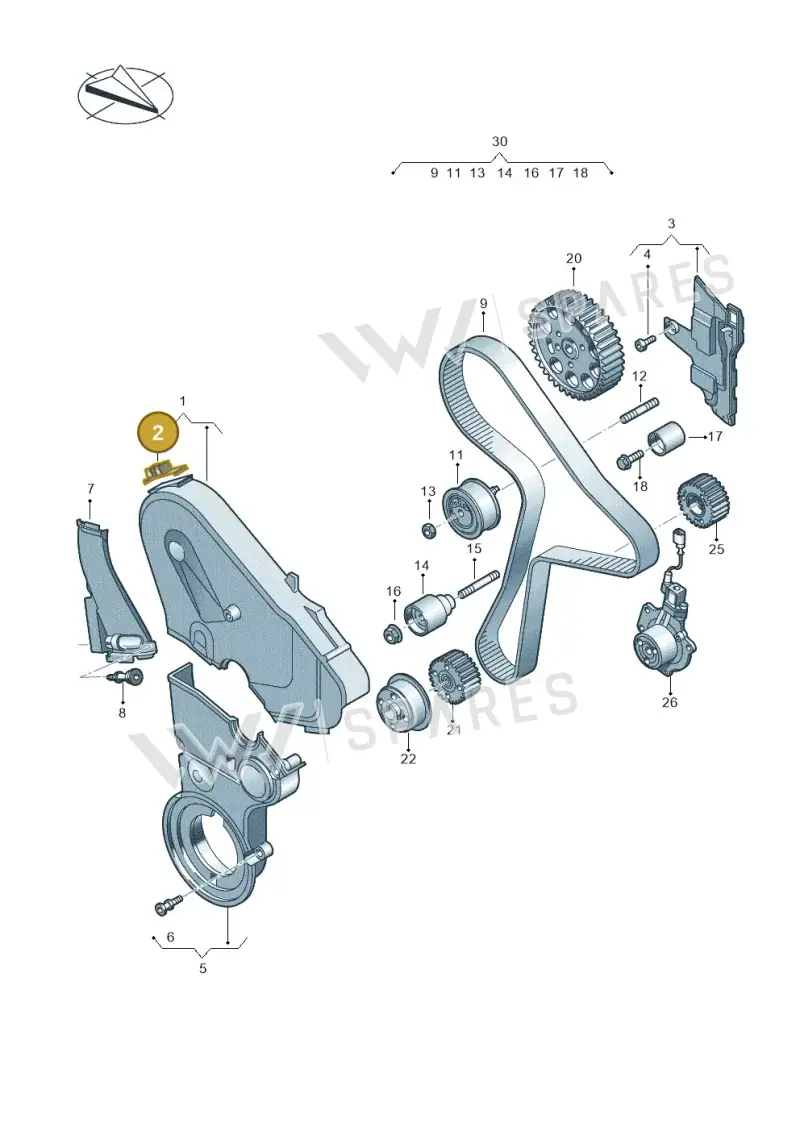 04L130346 — Audi A6 2.0 (2018-) diagram 803109820, position 2