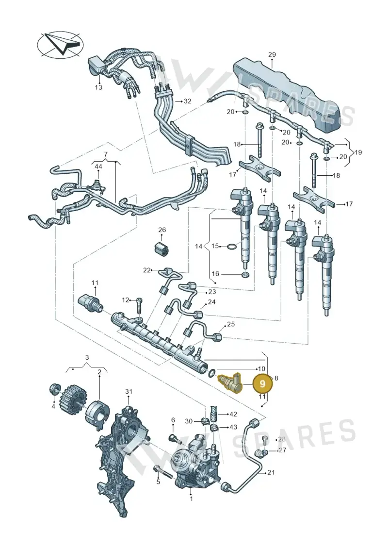 04L130764D — Audi Q5 (2016-2020) diagram 848130650, position 9