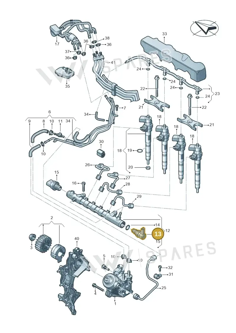04L130764E — Audi A6 2.0 (2018-) diagram 430130650, position 13