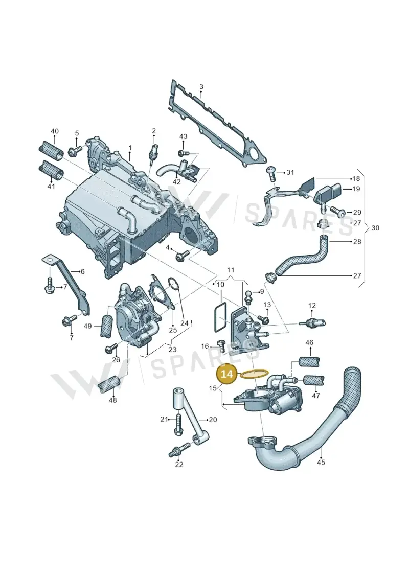 04L131547J — Audi A5 Cabrio 2.0 (2016-2018) diagram 848129500, position 14