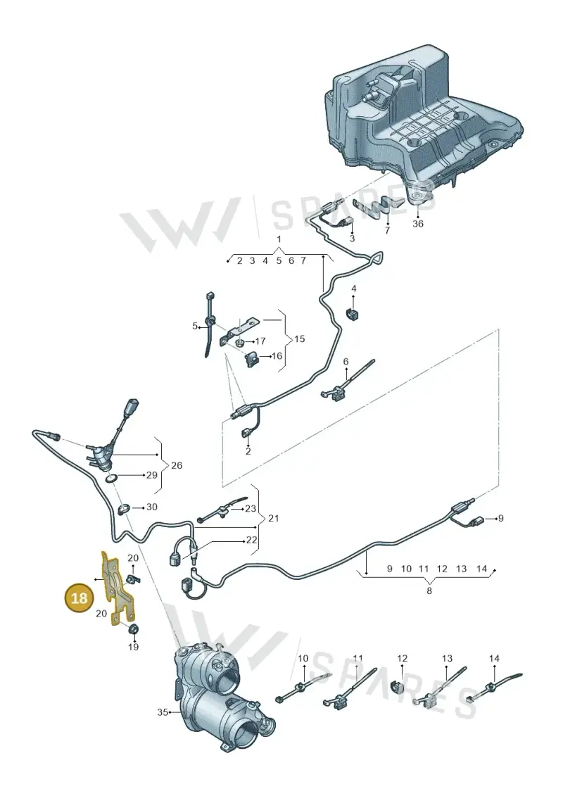 04L131561H — Audi A5 Sportback (2016-2020) diagram 897201500, position 18