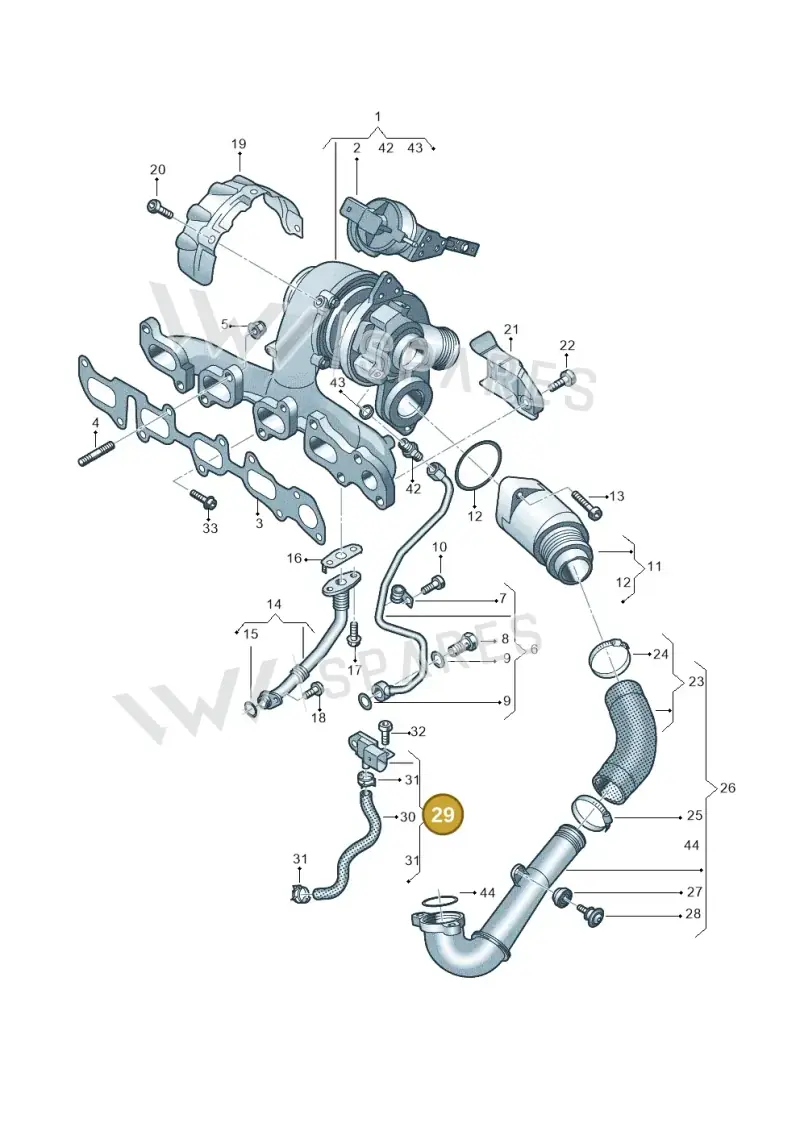 04L145049AF — Audi A6 2.0 (2018-) diagram 884145520, position 29