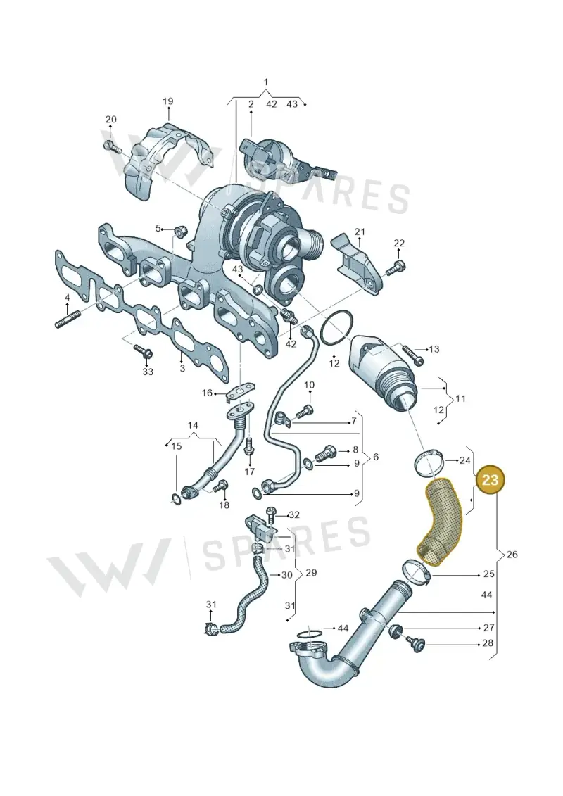 04L145828B — Audi A6 2.0 (2018-) diagram 884145520, position 23