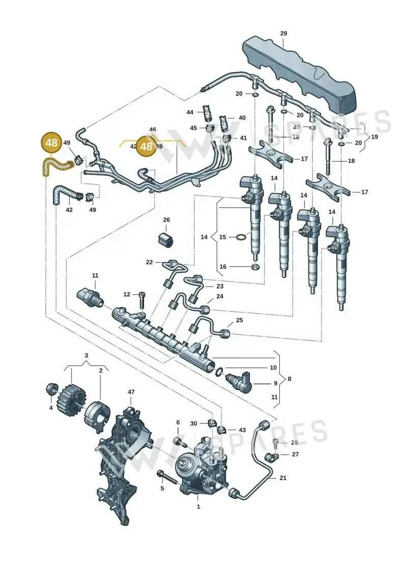 04L201908 — Audi A6 qu. 3.0 tdi (2014-2018) diagram 745130401, position 48