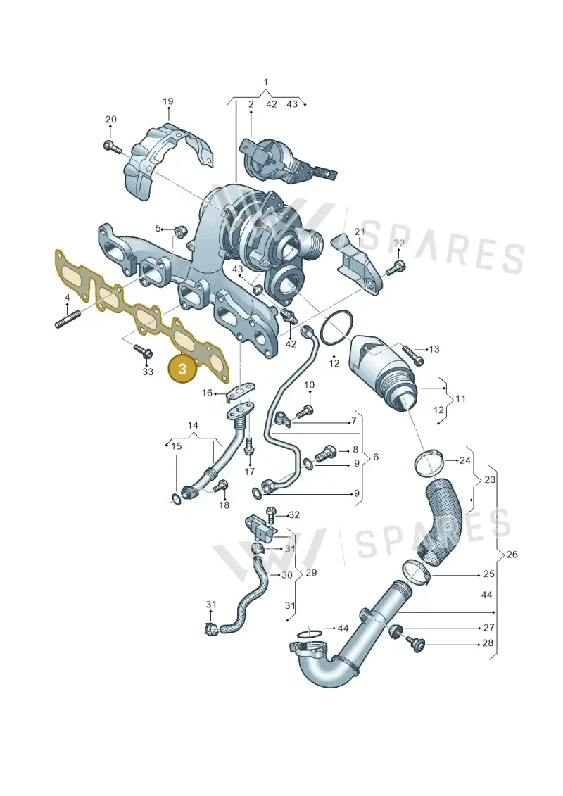 04L253039G — Audi A6 2.0 (2018-) diagram 884145520, position 3