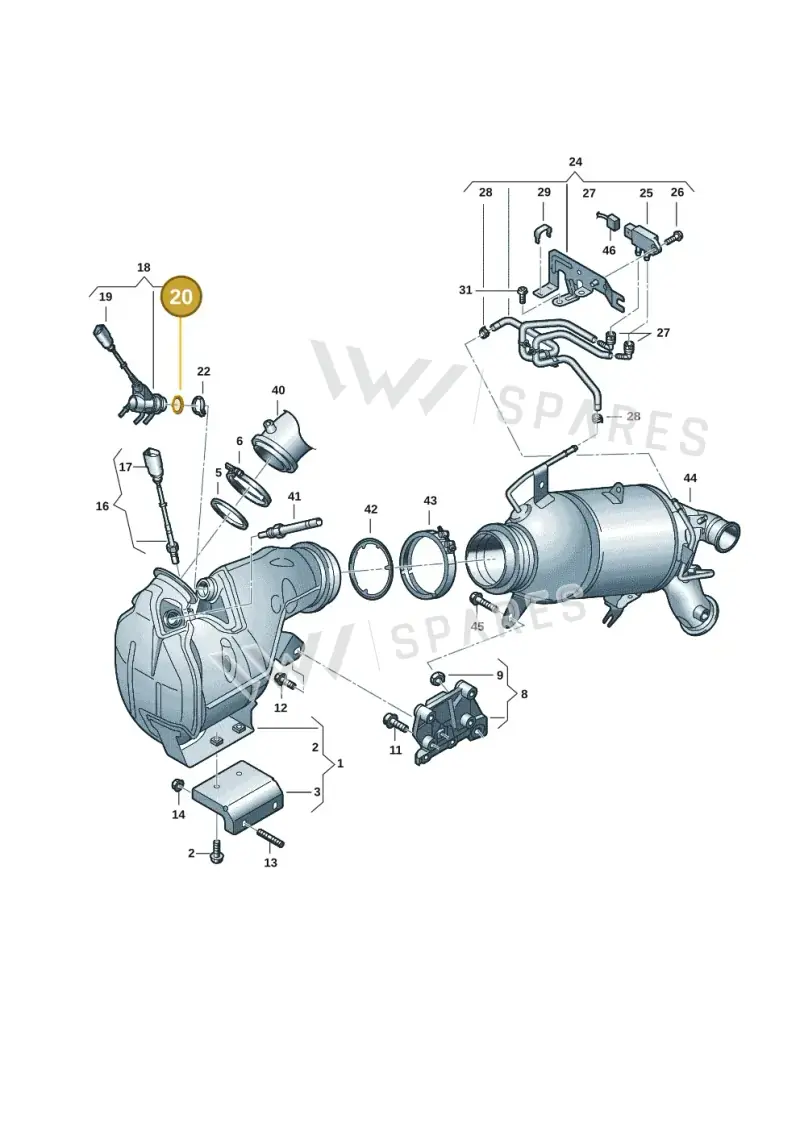 04L253115 — Audi A5 Limo 2.0 (2024-) diagram 8wk253230, position 20