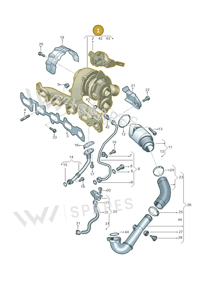 04L253124 — Audi A6 2.0 (2018-) diagram 884145520, position 1