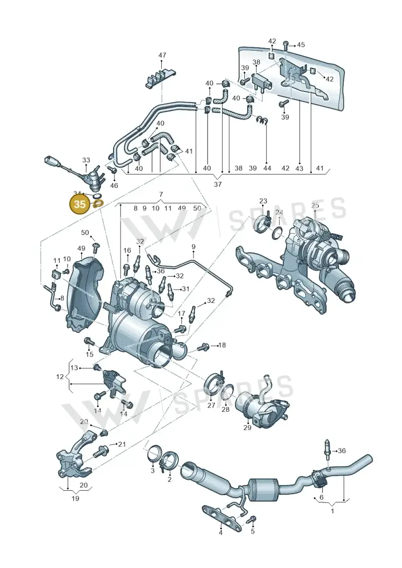 04L253725J — Audi Q2 2.0 TDI (2016-2018) diagram 803253500, position 35