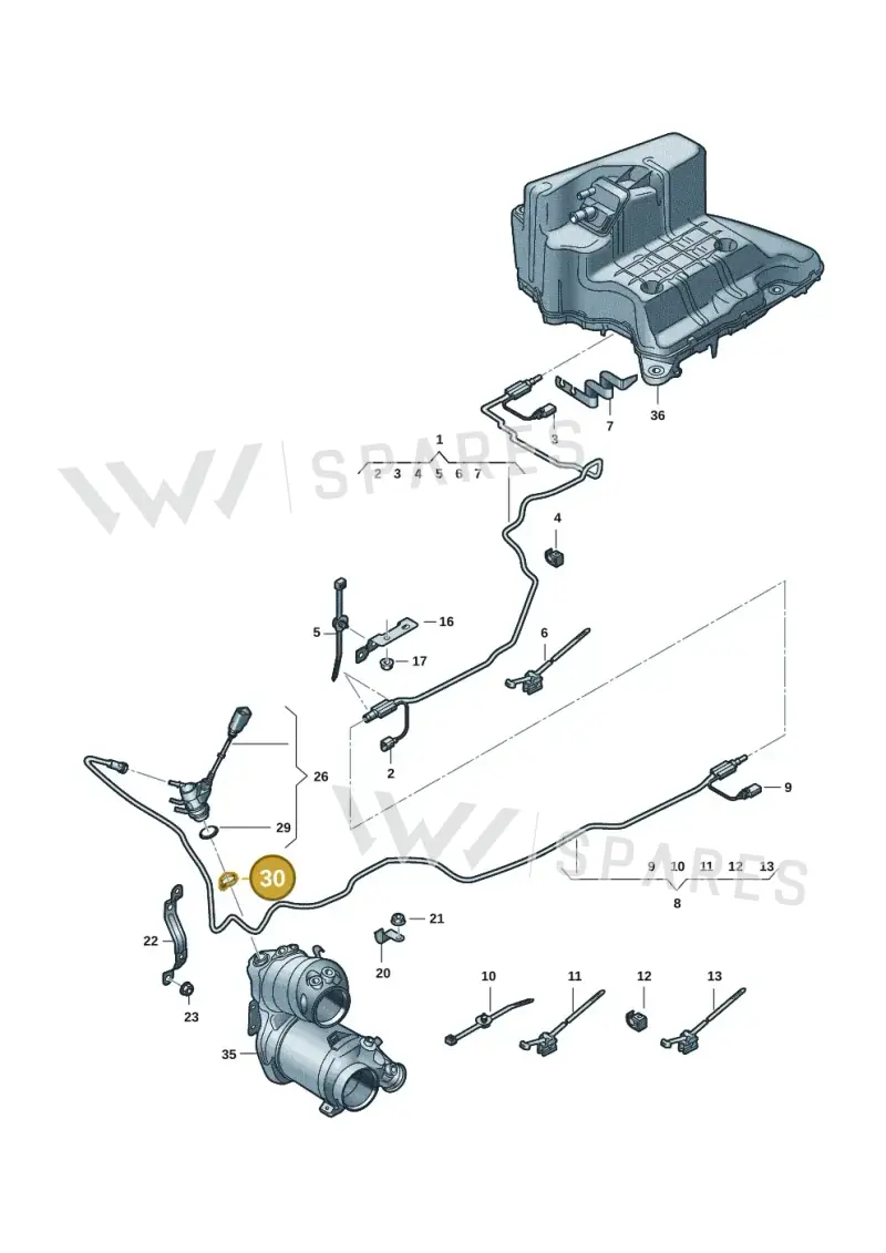 04L253725J — Audi A5 Sportback (2016-2020) diagram 897201501, position 30