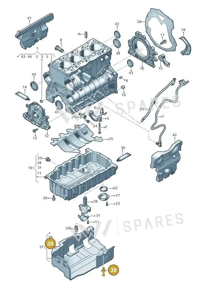 04L863788 — Audi A6 qu. 3.0 tdi (2014-2018) diagram 725103500, position 39