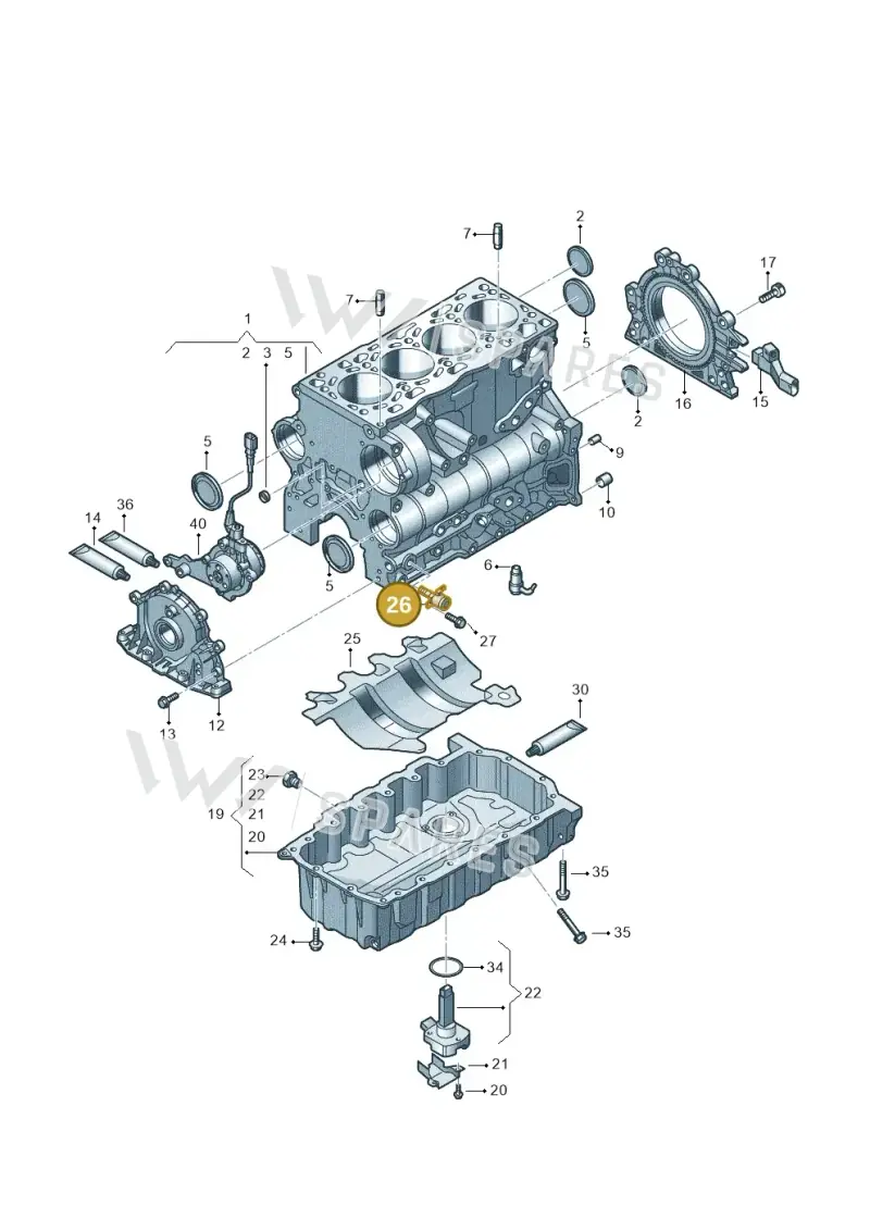 04L906455A — Audi Q5 (2016-2020) diagram 430103530, position 26