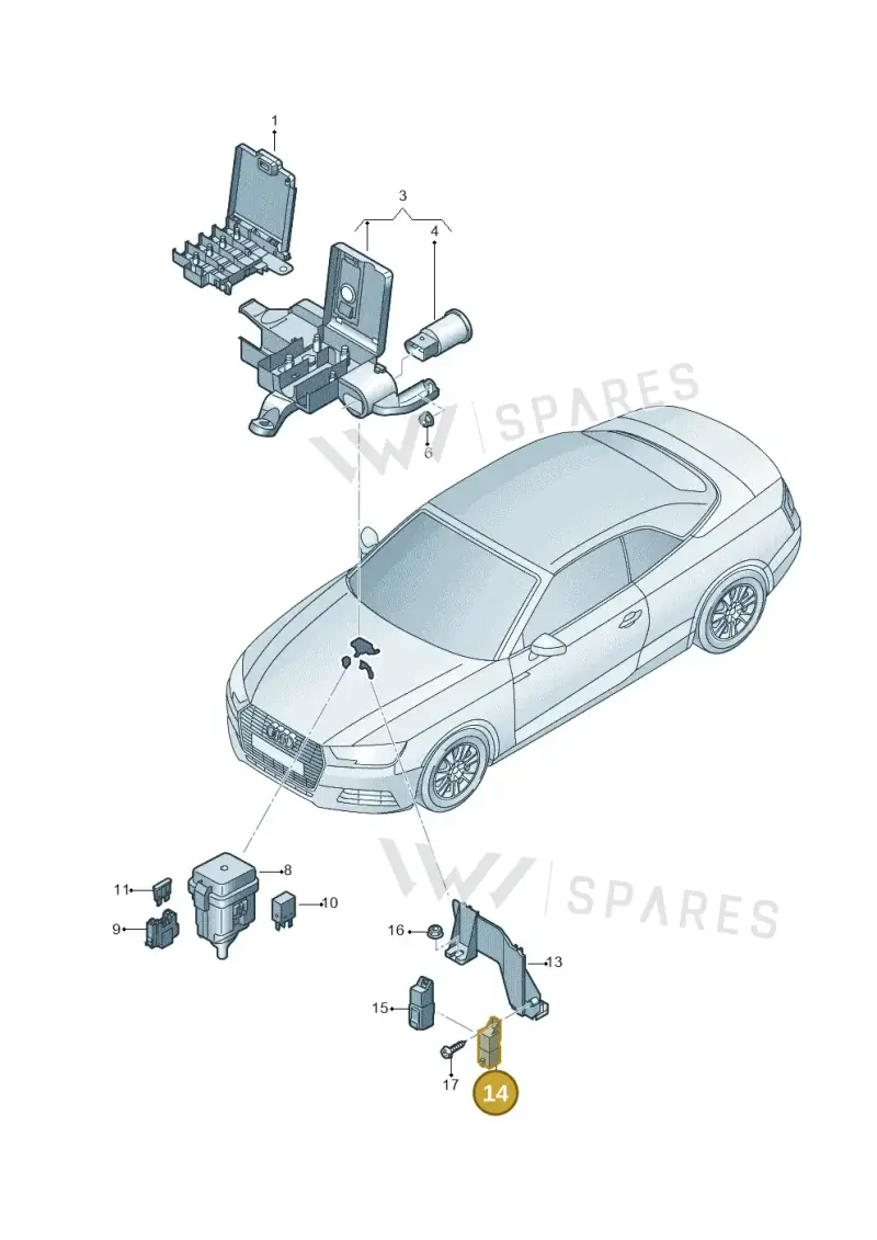 04L907281E — Audi A5 Cabrio 2.0 (2016-2018) diagram 848937200, position 14