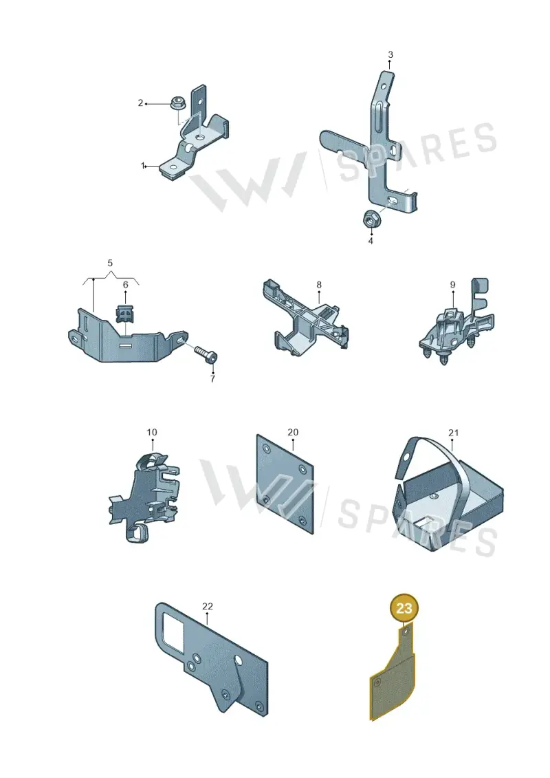 04L971461AM — Audi Q3 quattro (2018-2019) diagram 597971010, position 23