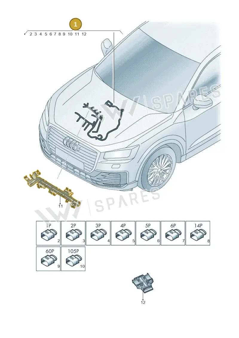 04L972627JR — Audi Q2 2.0 TDI (2016-2018) diagram 803971300, position 1