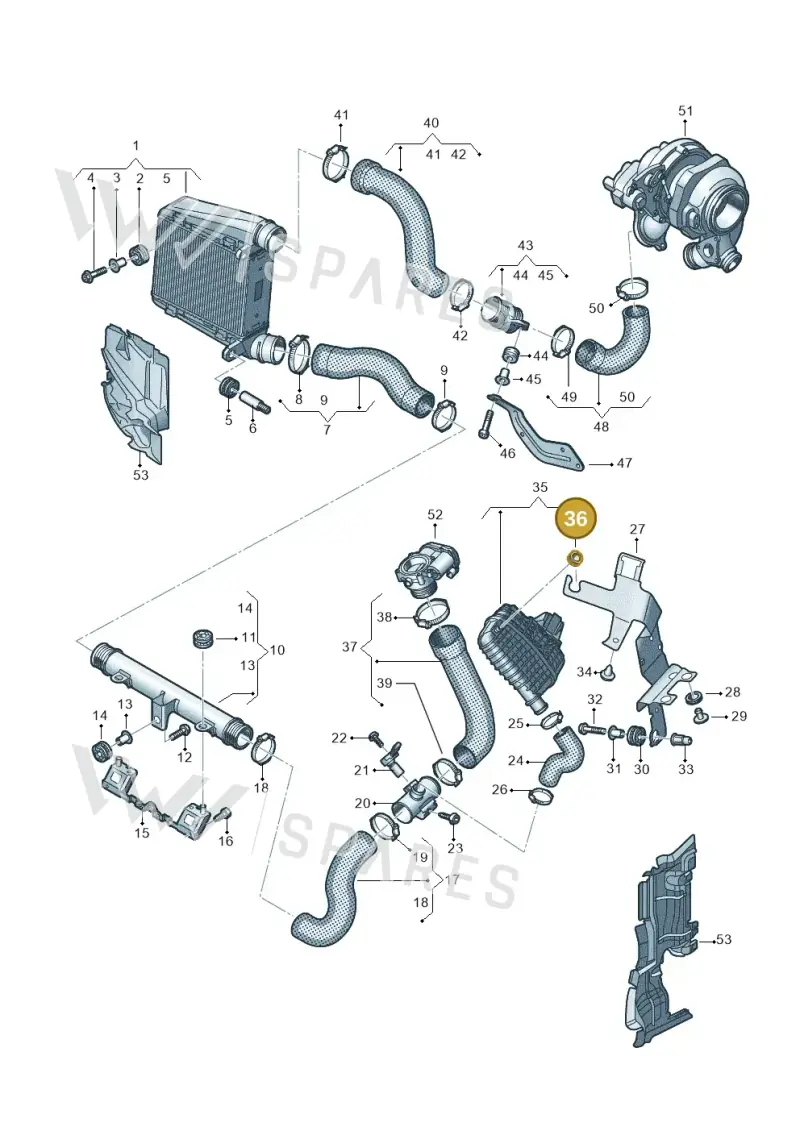 050129669 — Audi A8L (2017-2022) diagram 838145580, position 36