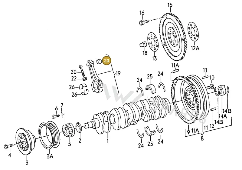 053105431B — Audi Coupe quattro/3   96 (1995-1995) diagram 119105200, position 23