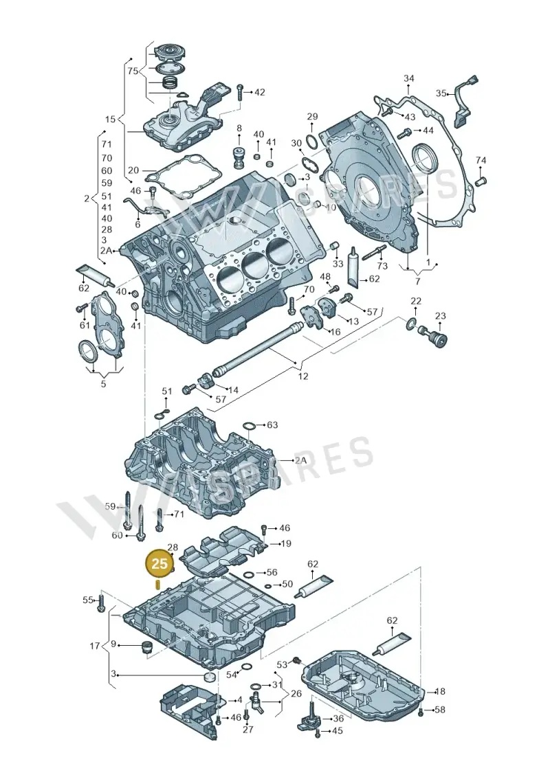 055105277 — Audi A7 Sportback (2014-2018) diagram 620103100, position 25